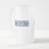 Rechtsanwalt gemacht von den Elementen Mattglas Bierglas (Vorderseite Links)