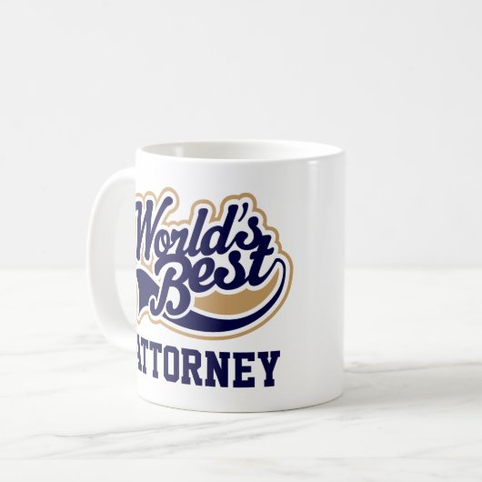 Rechtsanwalt Geschenk Welten Bester Anwalt Kaffeetasse (Vorderseite Links)