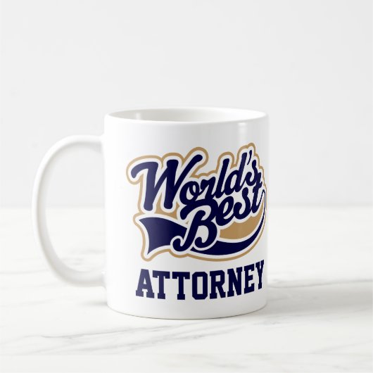Rechtsanwalt Geschenk Welten Bester Anwalt Kaffeetasse (Links)