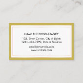 Rechtsanwalt Gesetzesan der klassischen Goldskala Visitenkarte (Rückseite)