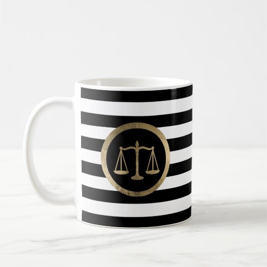Rechtsanwalt Gesetzesgoldskala-am modernen Kaffeetasse (Links)