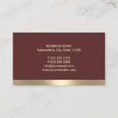 Rechtsanwalt Gold Justice Scale Anwalt bei Law Red Visitenkarte (Rückseite)