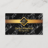 Rechtsanwalt Gold Justice Scale Anwalt Moderne Mar Visitenkarte (Vorderseite)