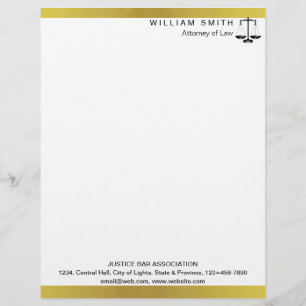 Rechtsanwalt Gold-Metall-Rechtsschale Anwalt Briefbogen