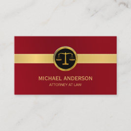 Rechtsanwalt Gold-Skala der Gerechtigkeit Elegant Visitenkarte