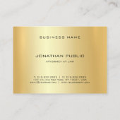 Rechtsanwalt Gold Template Office Visitenkarte (Rückseite)