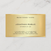 Rechtsanwalt Gold Vorlage Kanzlei Modern Visitenkarte (Rückseite)