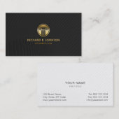 Rechtsanwalt-Goldblick-Säulen-Ikonen-berufliches Visitenkarte (Vorne/Hinten)