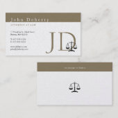 Rechtsanwalt | Goldene Initialen Visitenkarte (Vorne/Hinten)