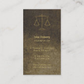 Rechtsanwalt | Goldene Skala der Gerechtigkeit Visitenkarte (Rückseite)