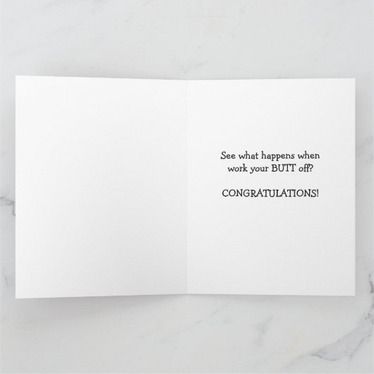 Rechtsanwalt Gratulation Funny Large Grußkarte Karte (Innenseite)