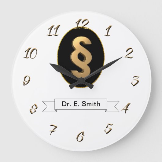 Rechtsanwalt Große Wanduhr (Vorderseite)
