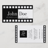 Rechtsanwalt halb/halb B/W Film Visitenkarte (Vorne/Hinten)