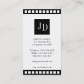 Rechtsanwalt halb/halb B/W Film Visitenkarte (Rückseite)