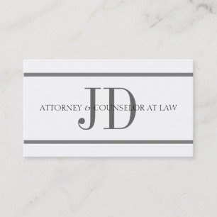 Rechtsanwalt Horiz Streifen W/W Visitenkarte