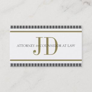 Rechtsanwalt Horiz Streifen W/W Visitenkarte