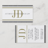 Rechtsanwalt Horiz Streifen W/W Visitenkarte (Vorne/Hinten)