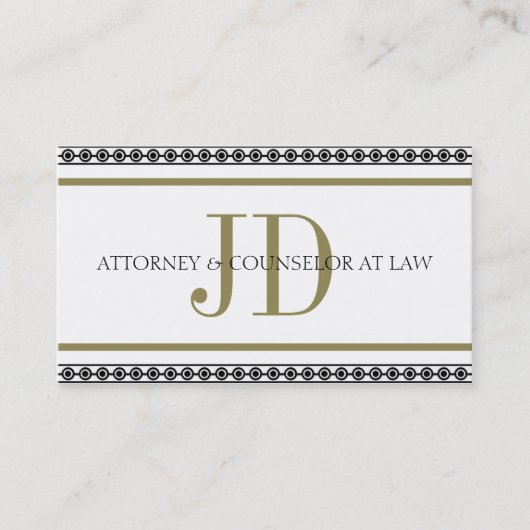 Rechtsanwalt Horiz Streifen W/W Visitenkarte (Vorderseite)