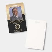 Rechtsanwalt in Black and Gold Ausweis (Vorder- & Rückseite)