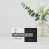 Rechtsanwalt in der Größenordnung der Justiz grau, Visitenkarte (Stehend Vorderseite)