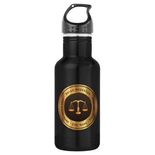 Rechtsanwalt in der Wasserflasche aus Edelstahl (Vorderseite)