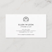 Rechtsanwalt in Gold und Schwarz Visitenkarte (Rückseite)