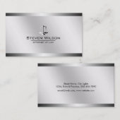 Rechtsanwalt in Jura White und Silver Steel Visitenkarte (Vorne/Hinten)