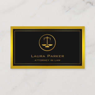 Rechtsanwalt in klassischer Gold-Skala Beruflich Visitenkarte