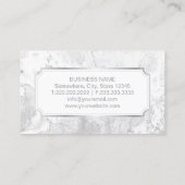 Rechtsanwalt in modernem weißem Marmor Visitenkarte (Rückseite)