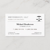 Rechtsanwalt in Schwarz-Weiß-Format Visitenkarte (Vorderseite)