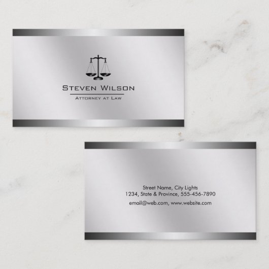 Rechtsanwalt in weißem Schwarz Visitenkarte (Vorne/Hinten)