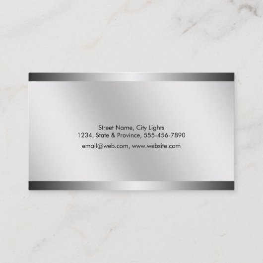 Rechtsanwalt in weißem Schwarz Visitenkarte (Rückseite)