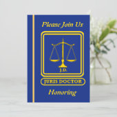 Rechtsanwalt J.D. Einladung zur Ruhestandsregelung (Stehend Vorderseite)