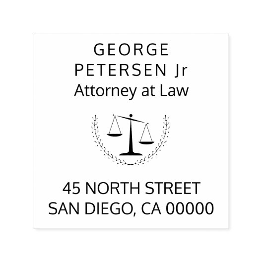 Rechtsanwalt | Juristenwaagen, einfach Permastempel (Design)