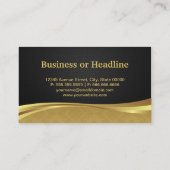 Rechtsanwalt Justiz Elegante Black Gold Damask Visitenkarte (Rückseite)