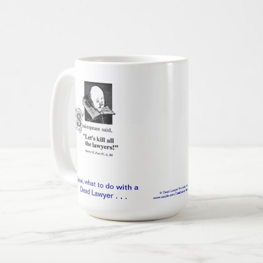 Rechtsanwalt-Kaffee-Tasse Dead Lawyer™ Tobacco Kaffeetasse (Vorderseite Links)