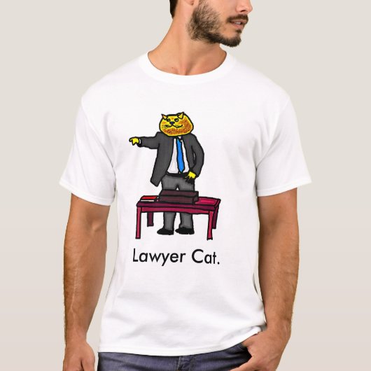 Rechtsanwalt-Katze T-Shirt (Vorderseite)