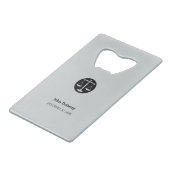 Rechtsanwalt Klassiker-Skalen an den Gesetz| von Kreditkarten Flaschenöffner (Vorderseite Schrägansicht)