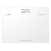 Rechtsanwalt, klassisch, Rechtsanwalt Black 11" x  Notizblock (Vorderseite)