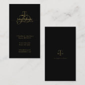 Rechtsanwalt | Klassische goldene Skala der Gerech Visitenkarte (Vorne/Hinten)