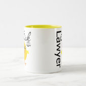 Rechtsanwalt-Küken Zweifarbige Tasse (Mittel)