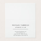 Rechtsanwalt Linen Minimalistisch Classical Pro Visitenkarten (Außenseite Aufgefaltet)