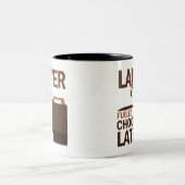 Rechtsanwalt-(lustiges) Geschenk Zweifarbige Tasse (Mittel)