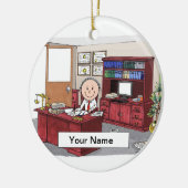 Rechtsanwalt - Mann Keramik Ornament (Links)