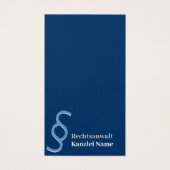 Rechtsanwalt minimalblau (Vorderseite)