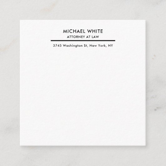 Rechtsanwalt Minimalistisch Beruflich Begleitkarte (Vorderseite)