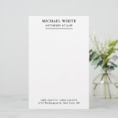 Rechtsanwalt Minimalistisch Beruflich Briefpapier (Stehend Vorderseite)