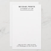 Rechtsanwalt Minimalistisch Beruflich Briefpapier (Vorne/Hinten)