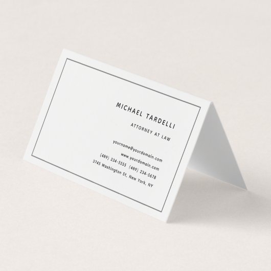 Rechtsanwalt Minimalistisch Klassisch Profi Visitenkarten (Vorderseite)