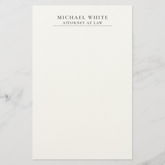 Rechtsanwalt Minimalistischer Profi Briefpapier (Vorderseite)